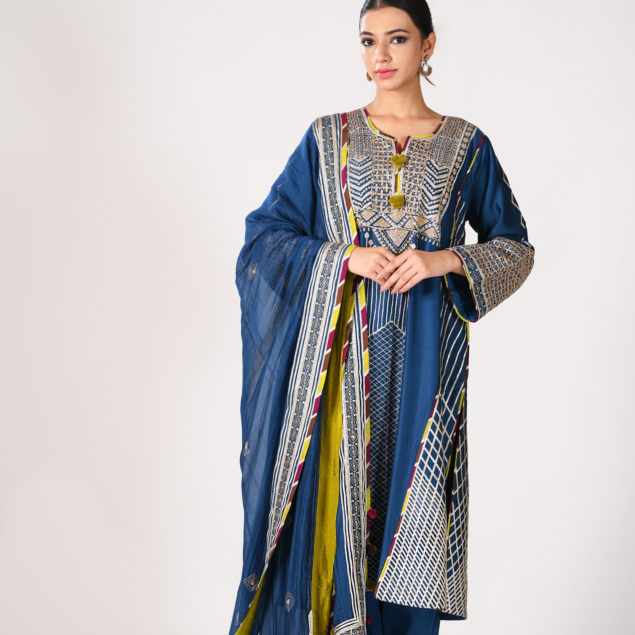 Giza A-Line Long Kurta Set